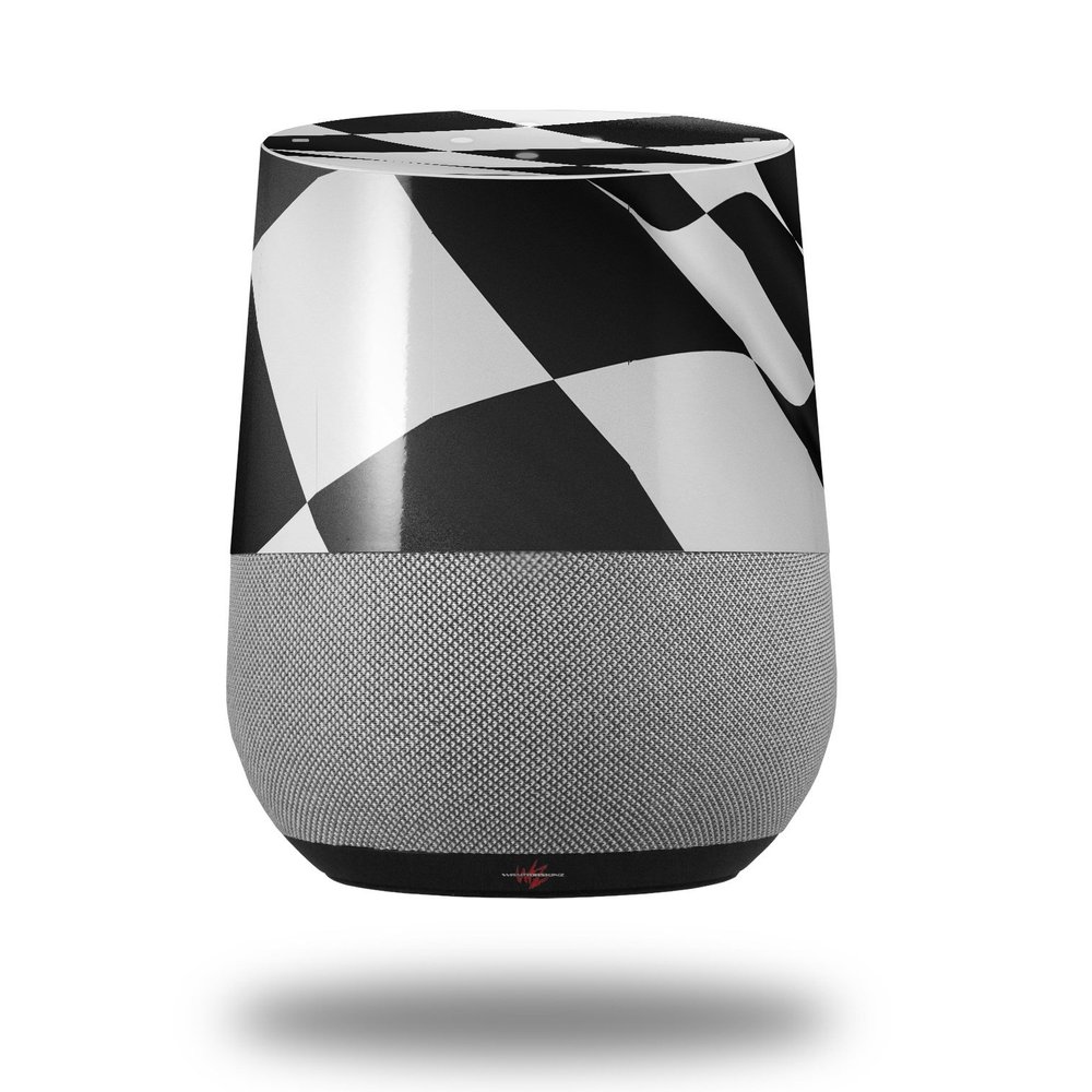 Decal Style Skin Wrap for Google Home Original - Checkered Racing Flag (Google Home NOT Included) by WraptorSkinz
