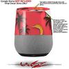 Decal Style Skin Wrap for Google Home Original - Coconuts Palm Trees and Bananas Coral (Google Home NOT Included) by WraptorSkinz view 2