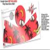 Decal Style Skin Wrap for Google Home Original - Coconuts Palm Trees and Bananas Coral (Google Home NOT Included) by WraptorSkinz view 3