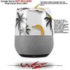 Decal Style Skin Wrap for Google Home Original - Coconuts Palm Trees and Bananas White (Google Home NOT Included) by WraptorSkinz view 2