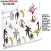 Decal Style Skin Wrap for Google Home Original - Coconuts Palm Trees and Bananas White (Google Home NOT Included) by WraptorSkinz view 3