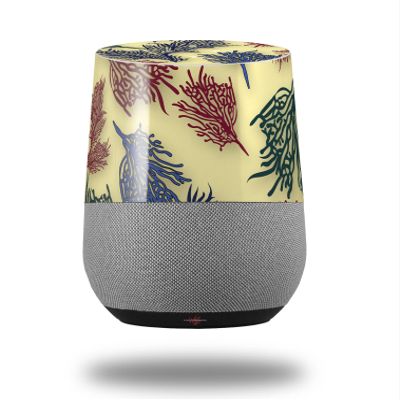 Decal Style Skin Wrap for Google Home Original - Floating Coral Yellow Sunshine (Google Home NOT Included) by WraptorSkinz