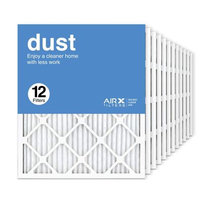 AIRx Filters 20x24x1 Air Filter MERV 8 Pleated HVAC AC Furnace Air Filter, Dust 12-Pack, Made in the USA