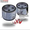 Skin Wrap Decal Set 2 Pack for Amazon Echo Dot 2 - Palms 01 Purple On Purple (2nd Generation ONLY - Echo NOT Included) view 2