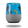 Decal Style Skin Wrap for Google Home Original - Coconuts Palm Trees and Bananas Blue Medium (Google Home NOT Included) by WraptorSkinz view 1
