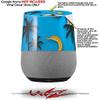 Decal Style Skin Wrap for Google Home Original - Coconuts Palm Trees and Bananas Blue Medium (Google Home NOT Included) by WraptorSkinz view 2