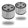 Skin Wrap Decal Set 2 Pack for Amazon Echo Dot 2 - Marble Granite 09 White Gray (2nd Generation ONLY - Echo NOT Included) view 1