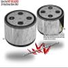 Skin Wrap Decal Set 2 Pack for Amazon Echo Dot 2 - Marble Granite 09 White Gray (2nd Generation ONLY - Echo NOT Included) view 2