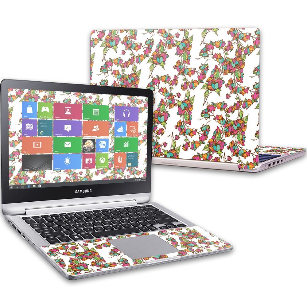 MightySkins Skin Compatible with Samsung Notebook 7 Spin 13.3" (2016) wrap Cover Sticker Skins Bouganvilla