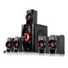 beFree Sound 5.1 Channel Surround Sound Bluetooth Speaker System- Red view 1