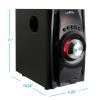 beFree Sound 5.1 Channel Surround Sound Bluetooth Speaker System- Red view 2