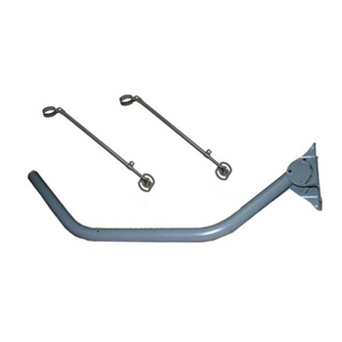 Slimline Under Eave Mount with Two Adjustable Long Braces AU9-S Slim Line 2" Inch OD Under Eave Satellite Antenna Satellite Universal Bent Pipe Design Support for Large Antenna UHF/VHF/FM
