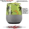 Decal Style Skin Wrap for Google Home Original - Coconuts Palm Trees and Bananas Sage Green (Google Home NOT Included) by WraptorSkinz view 2