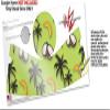 Decal Style Skin Wrap for Google Home Original - Coconuts Palm Trees and Bananas Sage Green (Google Home NOT Included) by WraptorSkinz view 3
