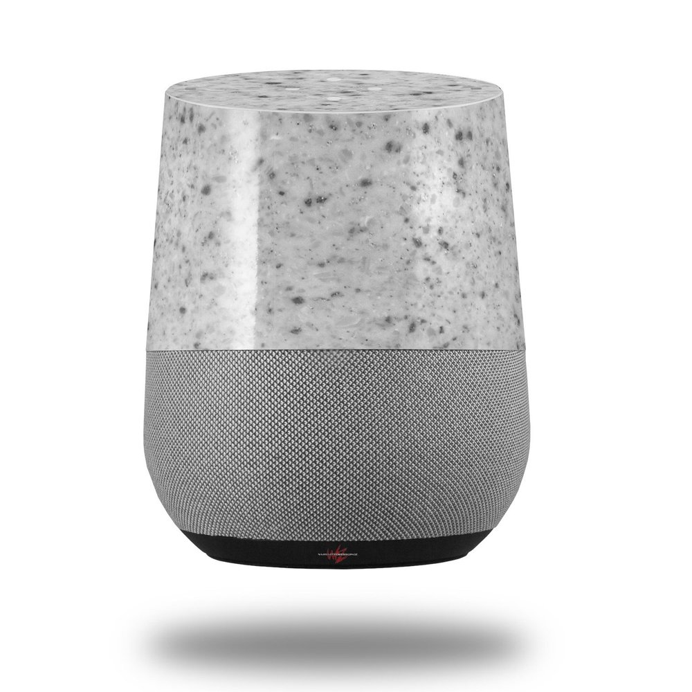 Decal Style Skin Wrap for Google Home Original - Marble Granite 10 Speckled Black White (Google Home NOT Included) by WraptorSkinz