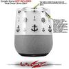 Decal Style Skin Wrap for Google Home Original - Nautical Anchors Away 02 White (Google Home NOT Included) by WraptorSkinz view 2