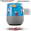 Decal Style Skin Wrap for Google Home Original - Beach Party Umbrellas Blue Medium (Google Home NOT Included) by WraptorSkinz view 2