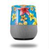 Decal Style Skin Wrap for Google Home Original - Beach Flowers Blue Medium (Google Home NOT Included) by WraptorSkinz view 1