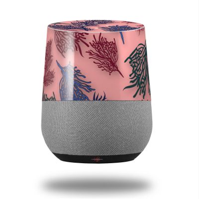 Decal Style Skin Wrap for Google Home Original - Floating Coral Pink (Google Home NOT Included) by WraptorSkinz