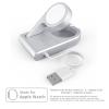 [MFI Certified] Replacement Protable Magnetic Charging Dock for Apple iWatch, Foldable Enable Nightstand Mode with 3ft Long USB Cable Compatible for All iWatch Series 1, 2, 3 (38, 42mm) (White) view 4