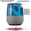 Decal Style Skin Wrap for Google Home Original - Floating Coral Blue Medium (Google Home NOT Included) by WraptorSkinz view 2