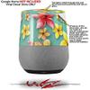 Decal Style Skin Wrap for Google Home Original - Beach Flowers Seafoam Green (Google Home NOT Included) by WraptorSkinz view 2