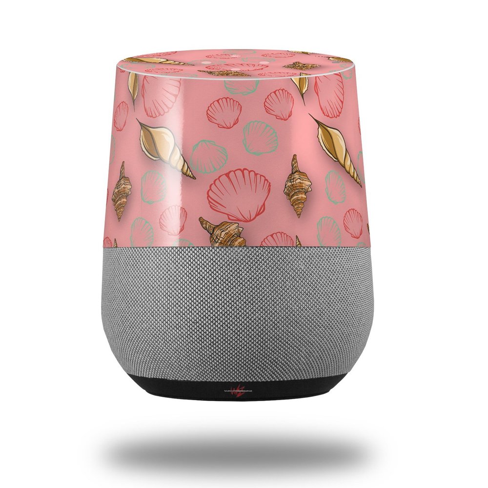 Decal Style Skin Wrap for Google Home Original - Sea Shells 02 Pink (Google Home NOT Included) by WraptorSkinz