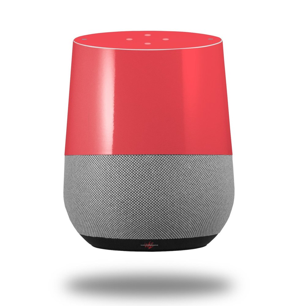 Decal Style Skin Wrap for Google Home Original - Solids Collection Coral (Google Home NOT Included) by WraptorSkinz