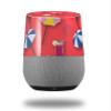 Decal Style Skin Wrap for Google Home Original - Beach Party Umbrellas Coral (Google Home NOT Included) by WraptorSkinz view 1