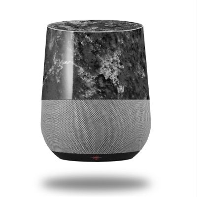 Decal Style Skin Wrap for Google Home Original - Marble Granite 06 Black Gray (Google Home NOT Included) by WraptorSkinz