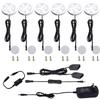 AIBOO Under Cabinet LED Puck Lights Kit with Touching Switch Dimmable for Kitchen Cupboard Closet Lighting (6 Lights,Daylight White) view 1