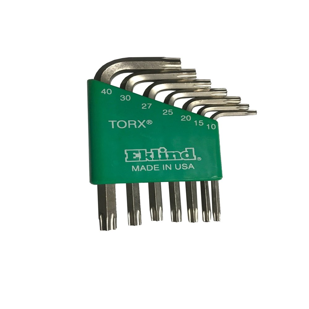 EKLIND 11807 Bright TORX star L-Key - 7pc set T10-T40 Short series