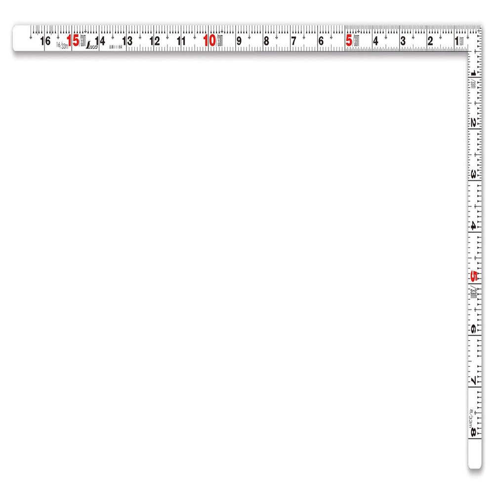 Shinwa Sokutei 11184 Curved Flat Pita, White, 1 Scale 6 Size / 50 cm Combined Scale