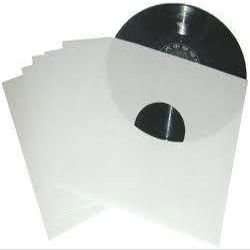 200 White 45 RPM 7" Paper Record Sleeves Acid Free Vinyl/Protectors - Heavy 20# Weight Paper with Hole for Viewing Label -