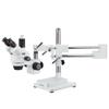 AmScope 3.5X-180X Simul-Focal Fluorescent Stereo Zoom Microscope on Dual Arm Boom Stand with 10MP Camera view 3