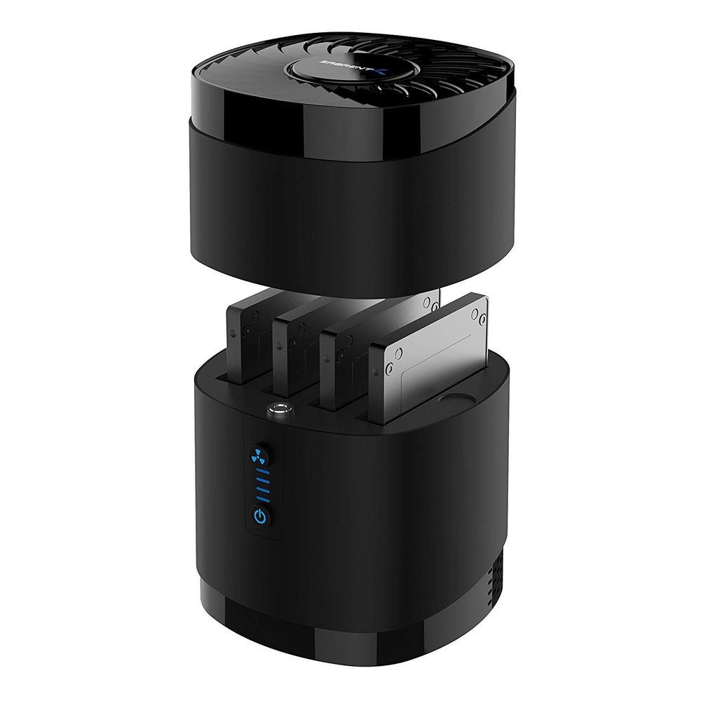SABRENT USB 3.0 4-Bay 2.5 SATA SSD and HDD Docking Station with Cooling Fan, Tool-Free, Supports Up to 4X 16TB, 5Gbps Transfer, for SATA 2.5 SSD/HDD (Up to 12.5mm), USB 3.0 Compatible - (DS-4SSD)