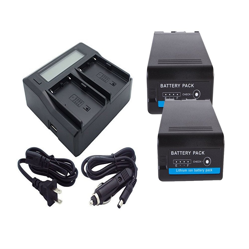 Digital Nc 'Intelligent' Batteries (2 Units) Compatible with Sony PXW-X160 + AC/DC Dual Travel Charger