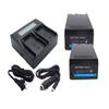 Digital Nc 'Intelligent' Batteries (2 Units) Compatible with Sony PXW-X160 + AC/DC Dual Travel Charger view 1