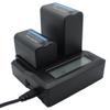 Digital Nc 'Intelligent' Batteries (2 Units) Compatible with Sony PXW-X160 + AC/DC Dual Travel Charger view 2