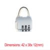 FixtureDisplays 10PK 3 Digit Combination Security Code Padlock for Travel Luggage Suitcase, School, Gym Locker, Sports Locker 15626-SILVER-10PK view 2