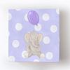 Whimsical Elephant Balloon Party Theme - Polka Dot Stretched Canvas Nursery Decor - Wall Art that Makes a Memorable Baby Gift Idea - Wooden Frame Construction - Ready to Hang 10X10 view 1