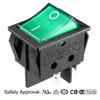 uxcell DPST On Off Button 4P Green LED Light AC 16A/125V 16A/250V view 3