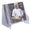 Clear-Ad - CD-01 - Vertical Plastic Desktop CD Display Rack - Standing Countertop Acrylic One Tier Compact Disk Holder (Pack of 16) view 1