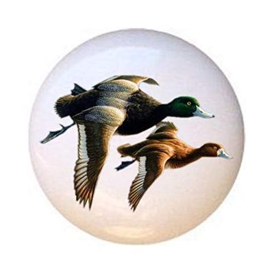 Wild Duck - Ducks - DECORATIVE Glossy CERAMIC Cupboard Cabinet PULLS Dresser Drawer KNOBS