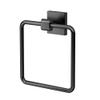 Gatco 4052MX Elevate Bathroom Towel Ring Holder, Matte Black , 6.13" Wide view 1
