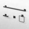 Gatco 4052MX Elevate Bathroom Towel Ring Holder, Matte Black , 6.13" Wide view 2