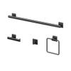 Gatco 4052MX Elevate Bathroom Towel Ring Holder, Matte Black , 6.13" Wide view 3