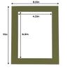 5x7 Mat for 8.5x11 Frame - Precut Mat Board Acid-Free Show Kit with Backing Board, and Clear Bags Dill Green 5x7 Photo Matte Made to Fit a 8.5x11 Picture Frame Matboard for Framing, Pack of 1 Mat view 4