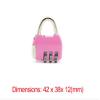FixtureDisplays 10PK 3 Digit Combination Security Code Padlock for Travel Luggage Suitcase, School, Gym Locker, Sports Locker 15626-PINK-10PK view 2
