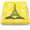 Modern Paris Eiffel Tower - Unique Paisley & Lovebirds Stretched Canvas Nursery Decor - Wall Art that Makes a Memorable Baby Gift - Wooden Frame Construction - Ready to Hang 10X12 view 3